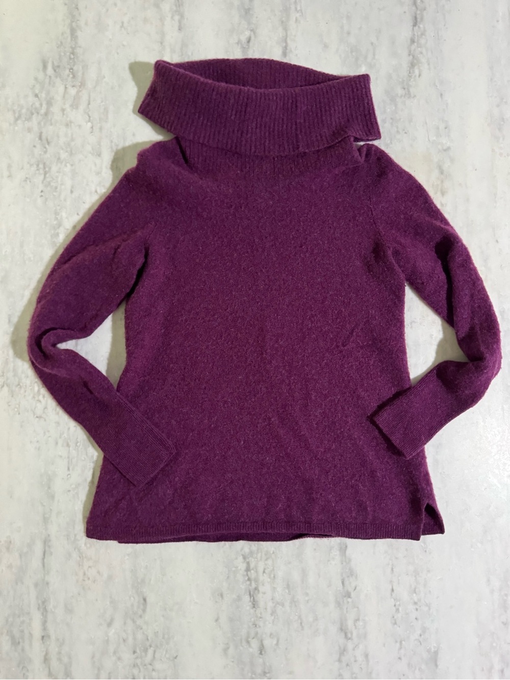Talbots Cashmere Purple Cozy Warm Turtleneck Sweater S